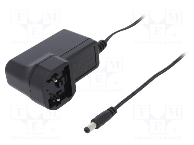Power supply: switched-mode; 6VDC; 1A; Out: 5,5/2,1; 6W; 80÷264VAC