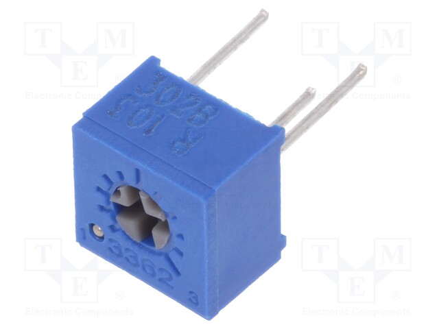 Potentiometer: mounting; single turn,horizontal; 10kΩ; 250mW