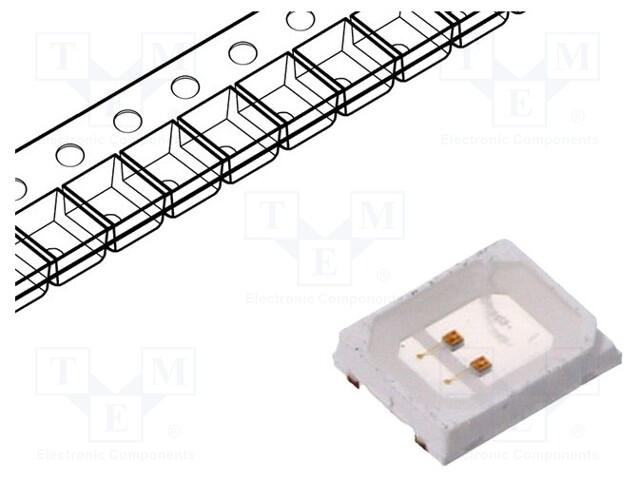 LED; SMD; 2835; yellow; 4÷6lm; 2.8x3.5x0.85mm; 120°; 1.8÷2.4V; 60mA