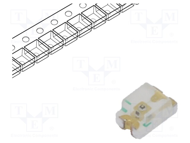 LED; SMD; 0805; green; 23mcd; 2x1.25x1mm; 140°; 2÷2.4V; 20mA; 60mW