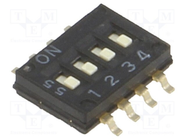 Switch: DIP-SWITCH; Poles number: 4; ON-OFF; 0.025A/24VDC; Pos: 2