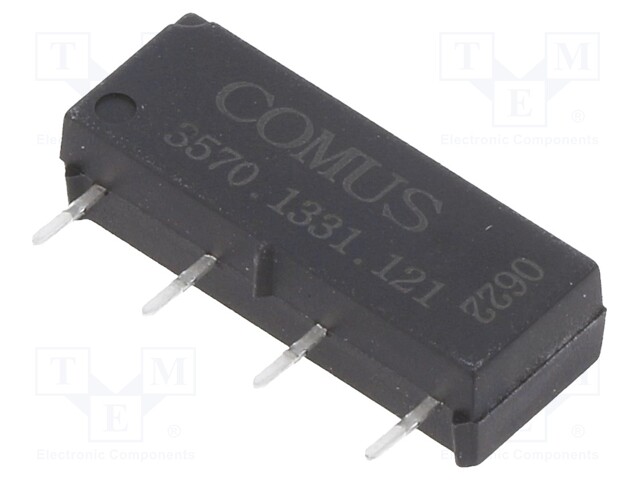 Relay: reed; SPST-NO; Ucoil: 12VDC; 500mA; max.150VDC; 10W; THT; SIP