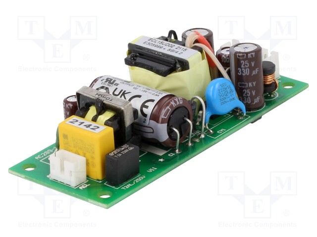 Power supply: switched-mode; 15W; 120÷370VDC; 85÷264VAC; OUT: 2