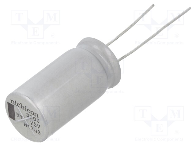 Capacitor: electrolytic; low impedance; 3000uF; 25VDC; ESR: 33mΩ