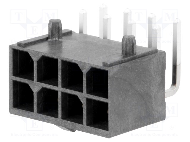 Socket; wire-board; male; Mega-Fit; 5.7mm; PIN: 8; Layout: 2x4; 23A