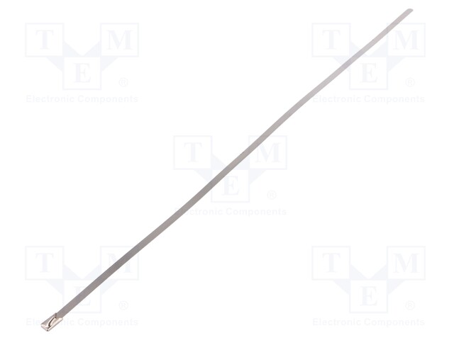 Cable tie; L: 360mm; W: 4.6mm; stainless steel; 445N; Colour: steel