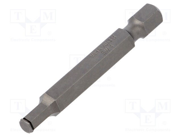 Screwdriver bit; Allen hex key; HEX 4mm; Overall len: 50mm