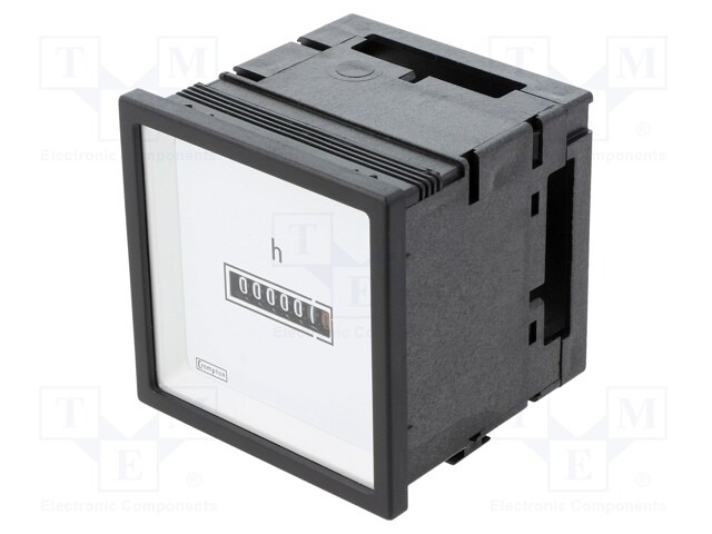 Meter: panel; Range: 0,01÷99999,99h; 10÷80V; IP40; 72x72mm