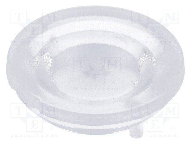 LED lens; round; Mat: PMMA plexiglass; transparent; 64°; H: 6.7mm