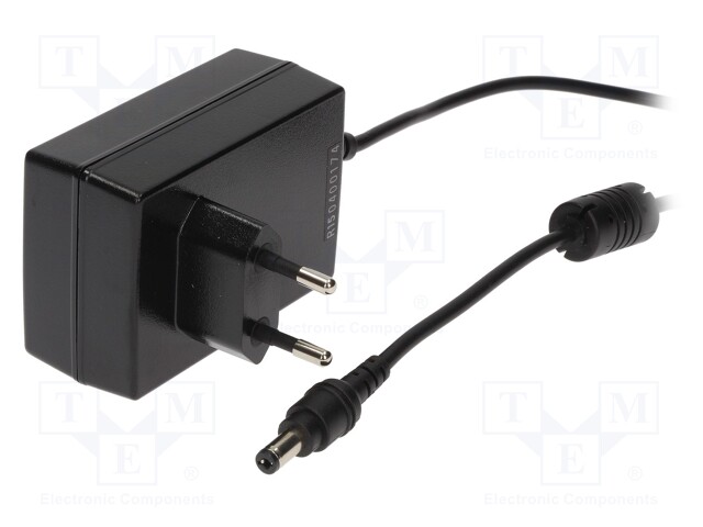 Power supply: switched-mode; 5VDC; 3A; Out: 5,5/2,1; 15W; Plug: EU