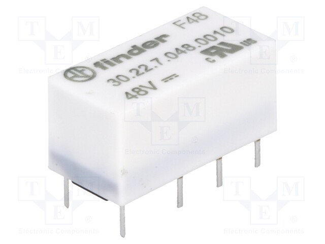 Relay: electromagnetic; DPDT; Ucoil: 48VDC; 2A/125VAC; 2A/30VDC