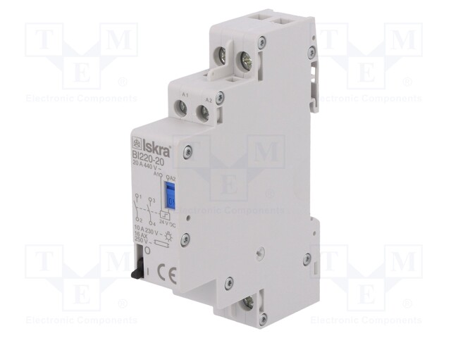 Relay: installation; bistable; NO x2; Ucoil: 24VDC; 17.6x90x65mm
