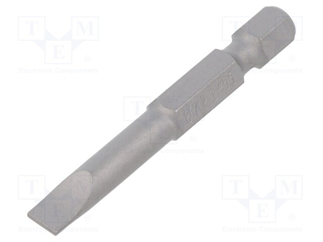 Screwdriver bit; slot; 5,5x1,0mm; Overall len: 50mm