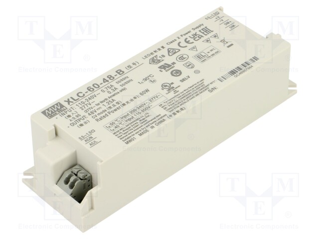 Power supply: switching; LED; 60W; XLC-60; -25÷90°C; OUT: 1