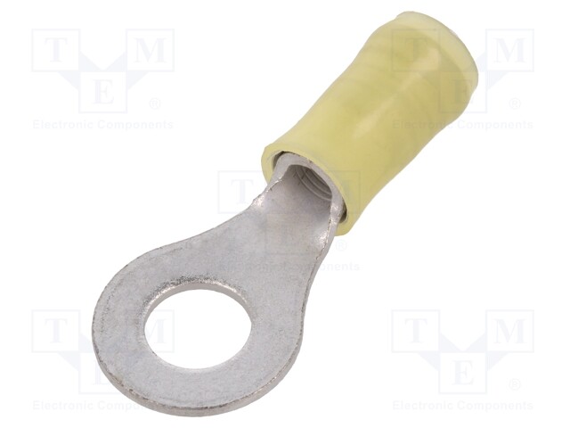 Ring terminal; M6; Ø: 6.73mm; 3÷6mm2; crimped; for cable; insulated