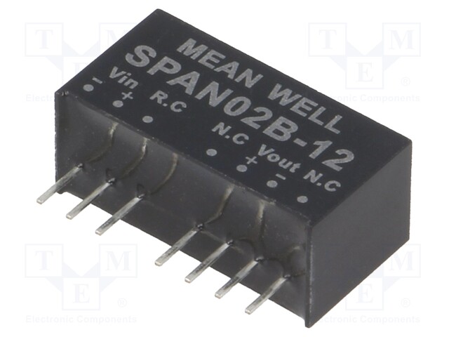 Converter: DC/DC; 2W; Uin: 18÷36V; 12VDC; Iout: 0÷167mA; SIP8; 4.8g