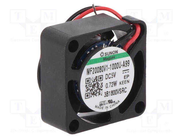 Fan: DC; axial; 5VDC; 20x20x8mm; 2.7m3/h; 23dBA; Vapo; 15000rpm