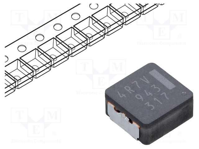 Inductor: wire; SMD; 4.7uH; 7.1A; 16.1mΩ; 8.5x8x4mm; ±20%; -55÷155°C