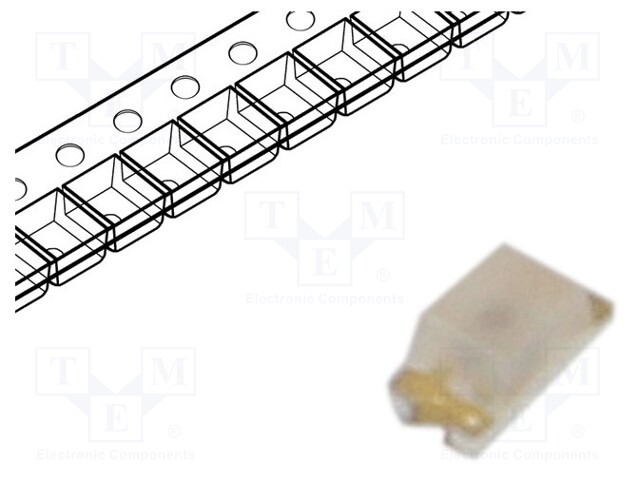 LED; SMD; 0603; red; 45÷165mcd; 1.6x0.8x0.8mm; 170°; 2.2÷2.6V; 20mA