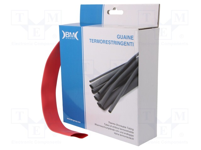 Heat shrink sleeve; glueless; 2: 1; 19mm; L: 5m; polyolefine