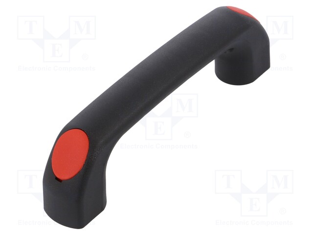 Handle; Mat: polyamide; black; H: 40mm; L: 145mm; red; W: 22.5mm; 530N