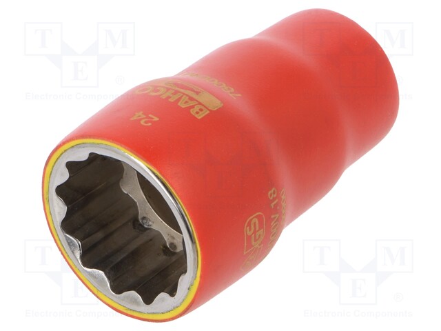 Key; insulated,twelve point socket,socket spanner; HEX 24mm