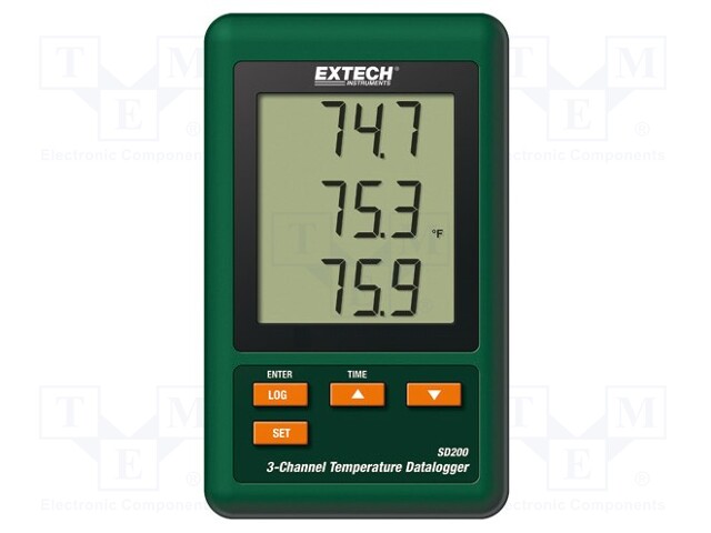 Logger: temperature; LCD 60x50mm; -50÷1300°C; Channels: 3