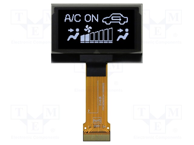 Display: OLED; graphical; 1.54"; 128x64; Dim: 42.04x27.22x1.41mm