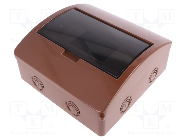 Enclosure: for modular components; IP40; brown; No.of mod: 8; 400V