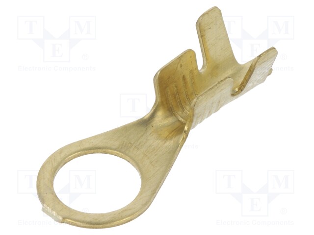 Ring terminal; M6; 1÷2.5mm2; crimped; for cable; straight; brass