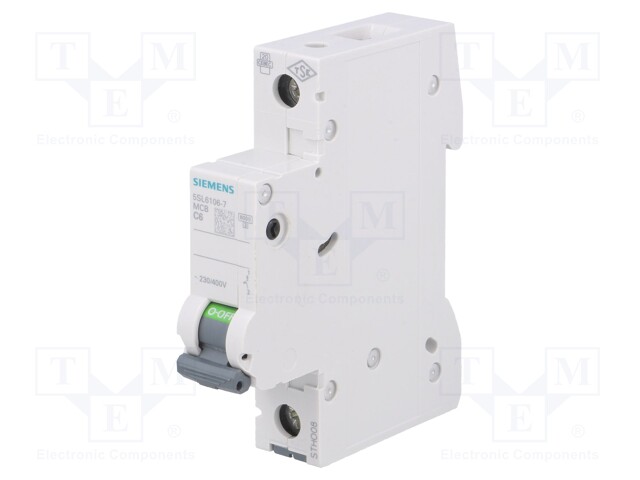 Circuit breaker; 230VAC; Inom: 6A; Poles: 1; DIN; Charact: C; 6kA