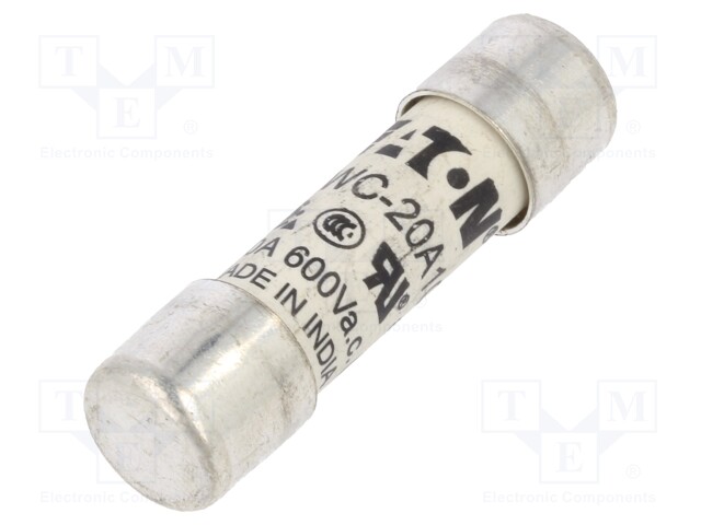 Fuse: fuse; aR; 20A; 600VAC; ceramic,cylindrical,industrial