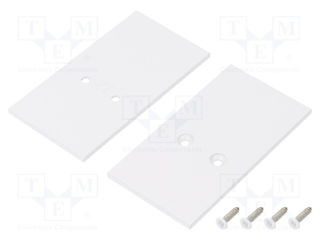 Cap for LED profiles; white; steel; Application: VARIO30