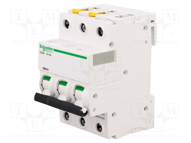 Circuit breaker; 400VAC; Inom: 10A; Poles: 3; DIN; Charact: B; 6kA