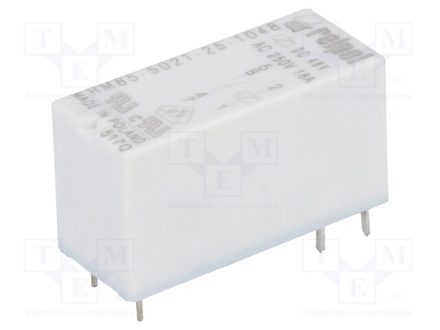 Relay: electromagnetic; SPST-NO; Ucoil: 48VDC; 16A/250VAC; 480mW