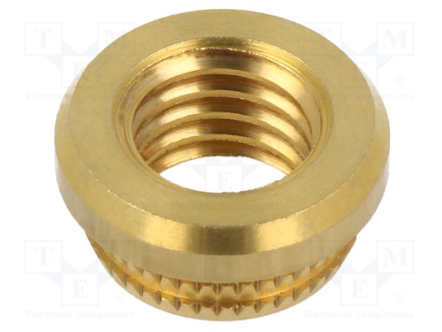 Threaded insert; brass; M10; BN: 37905; L: 4.55mm; MICROBARB®