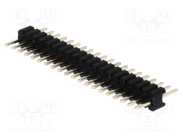 Pin header; pin strips; male; PIN: 20; straight; 1.27mm; THT; 1x20