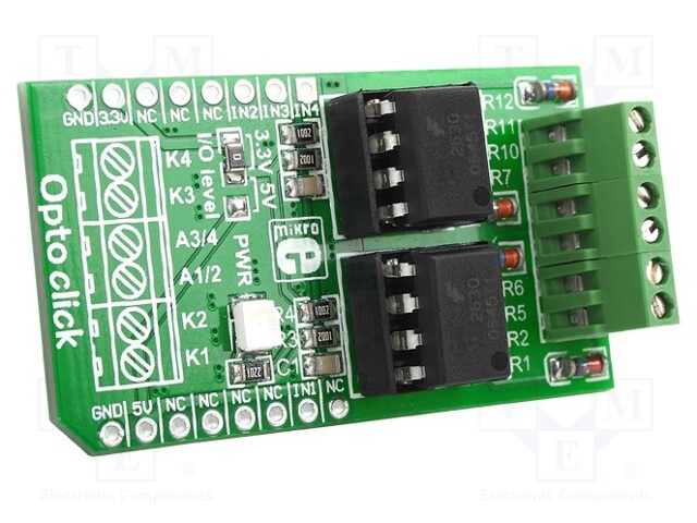 Click board; optocouplers; GPIO; VO2630; mikroBUS connector