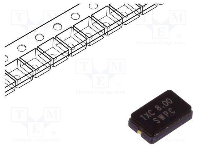 Resonator: quartz; 8MHz; SMD; 5x3.2x1.2mm; Conform to: AEC-Q200