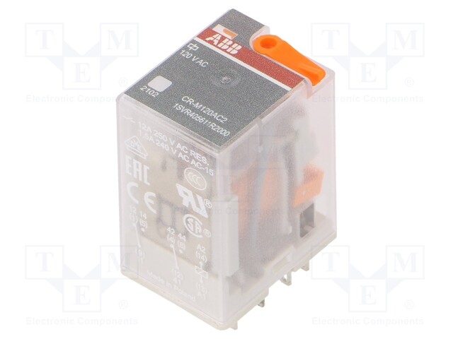 Relay: electromagnetic; DPDT; Ucoil: 120VAC; 12A; max.250VDC