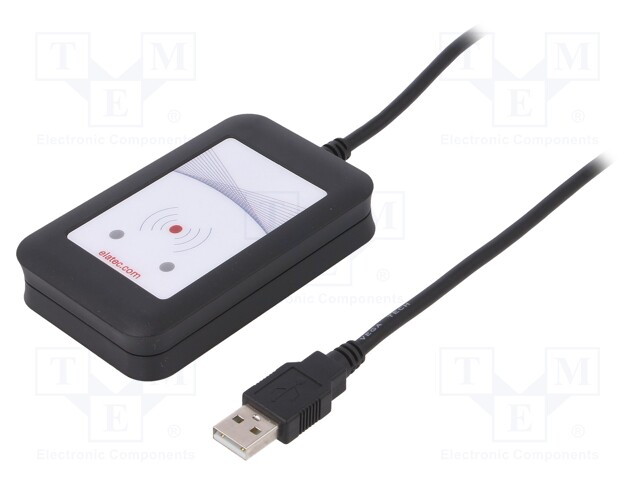 RFID reader; antenna; 88x56x18mm; RS232,USB; 5V; f: 13,56MHz; 140mA