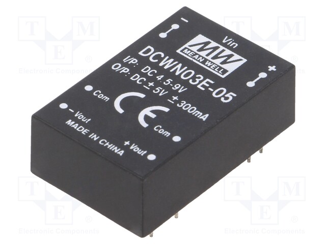 Converter: DC/DC; 3W; Uin: 4.5÷9V; Uout: 5VDC; Uout2: -5VDC; DIP24