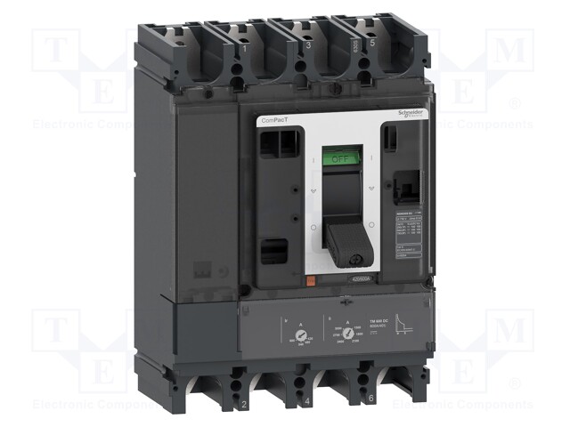 Power breaker; Poles: 4; DIN; Inom: 400A; NSX; IP40; -25÷70°C; 690VAC