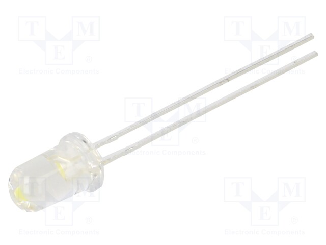 LED; 5mm; white neutral; 23000mcd; 15°; 20mA; 2.6÷3.4V; 5500K