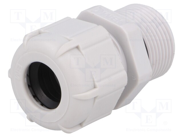 Cable gland; with long thread; PG16; IP68; Mat: polyamide; grey