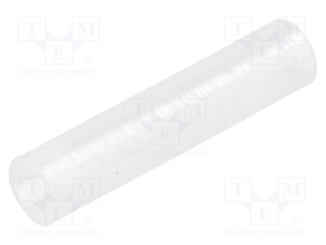 Spacer sleeve; LED; Øout: 4mm; ØLED: 3mm; L: 18.5mm; natural; UL94V-2