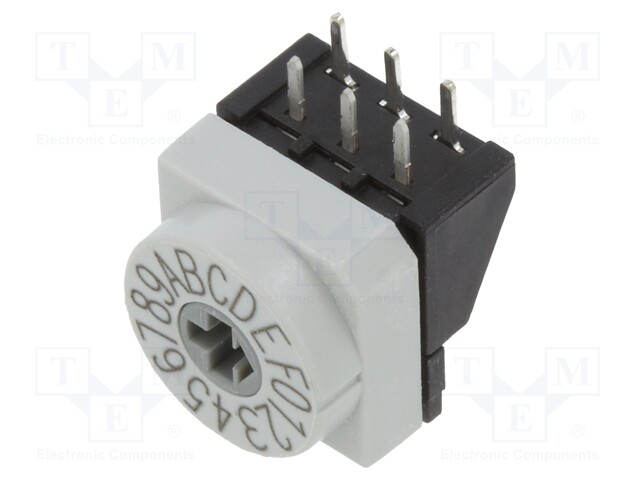 Switch: rotary; Pos: 16; 1uA/20mVDC; -60÷125°C; Mounting: THT