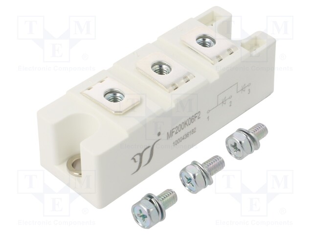 Module: diode; common cathode,double; 600V; If: 200A; F2; Ifsm: 2kA