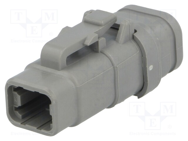 Connector: wire-wire; DTM; plug; female; PIN: 4; IP68; Locking: latch