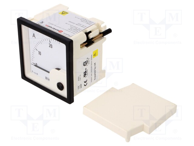 Meter: panel; analogue; 0÷25A; True RMS; Iin: 25A; Class: 1,5; IP52